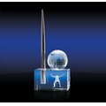 Crystal Globe Pen Holder